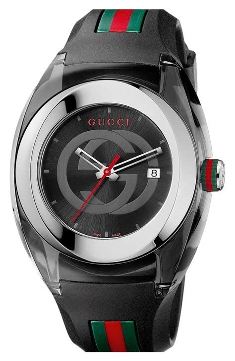 gucci sync watch|gucci watch with rubber strap.